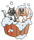 dogandcat-bath.gif